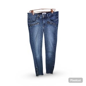 PAIGE x Anthropologie Indigo Zip Skinny Jeans Size 27